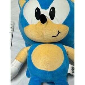 Sonic The Hedgehog Plush Doll 18" SEGA Stuffed Toy Blue Yellow Red White